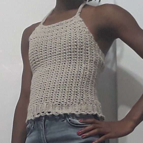 Handmade Crochet Halter Top - Picture 6 of 7